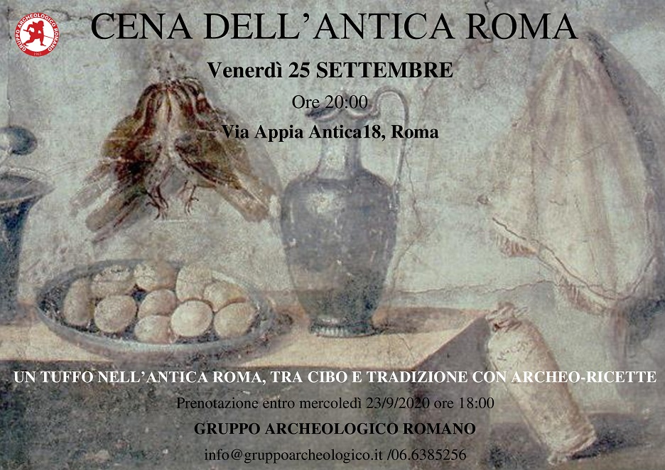 Cena Dell Antica Roma 25 Settembre Gruppo Archeologico Romano
